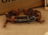 Leather Korea Geometric bracelet  Mixed color rope NHPK1694Mixed color ropepicture15